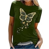 【Eigenschaften】: Sommer T-shirt, sommer oberteile damen, kurzarm tee tops, casual tshirt bluse, damen t shirt top oberteil, teenager mädchen shirt, lässiger kleidungsstil.