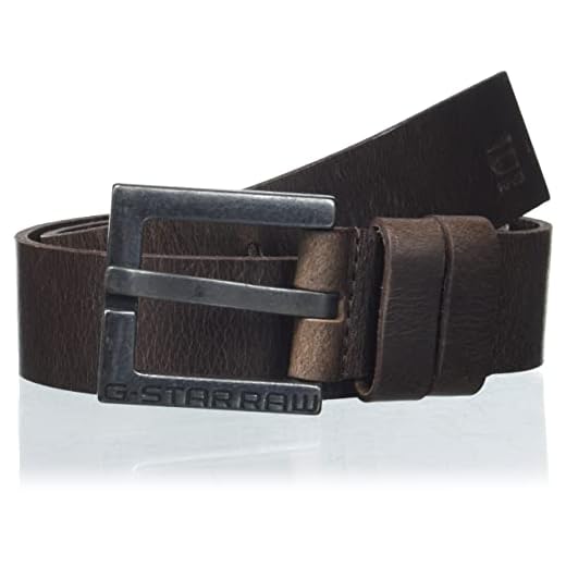 G-STAR RAW Duko Belt Cinturón, Marrón (Dk Brown/black Metal 8127), 95 para Hombre
