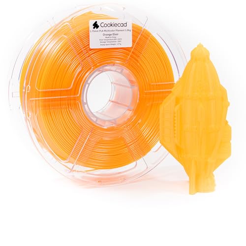 Image of Cookiecad PLA Filament 1.75mm 1kg Iridescent Glitter 3D Printer Filament - Orange Elixir PLA