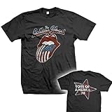  Bravado Tour Of Usa - Camiseta, con manga corta, con cuello redondo para hombre, Black/Charcoal, Large