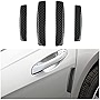 Ajxn 4 PCS Carbon Fiber Car Door Edge Guard, Car Side Door Edge Guards Protector, Universal Bumper Protector Strips Trim Cover(Black)