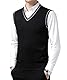 OlyljpinZ Herren Ärmellose Winter Pulloverweste V-Ausschnitt Slim Fit Strickweste Gerippter Winter Pulloverweste Classic Business Golfweste für Männer