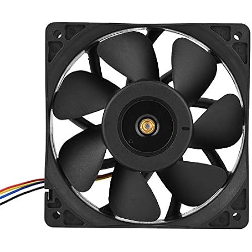 DC 12V 2.7A 6000RPM Cooling Fan Replacement 4 Pin Connector for Antminer S7 S9 with Speed Sensor Server Inverter Axial Case Cooling Fan