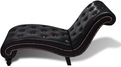 Miniatura 4 de CHARMMA Chaise Longue - Piel sintética marrón, 45.7 lbs
