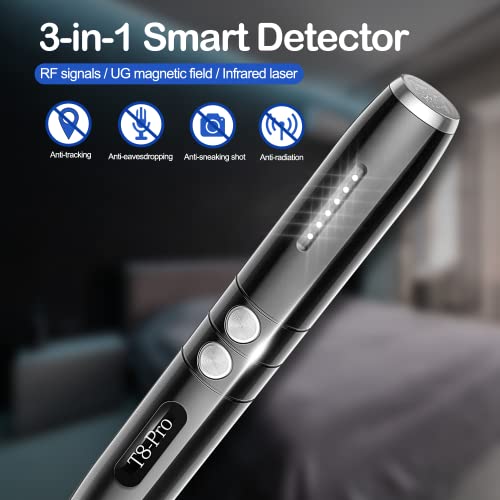 Hidden Camera Detectors,T8 Pro Anti Spy Detector, Bug Detector,Privacy Protector, 5 Levels Sensitivity, 3 Professional Modes,25H Working Time, Listening Device Detector, Rf Signal Detector #TOP1