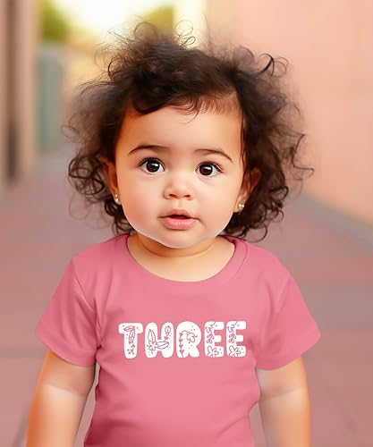 Image of Floral Numbers Ages 1-7 Birthday Girl Shirt for Baby & Toddler Youth Girls