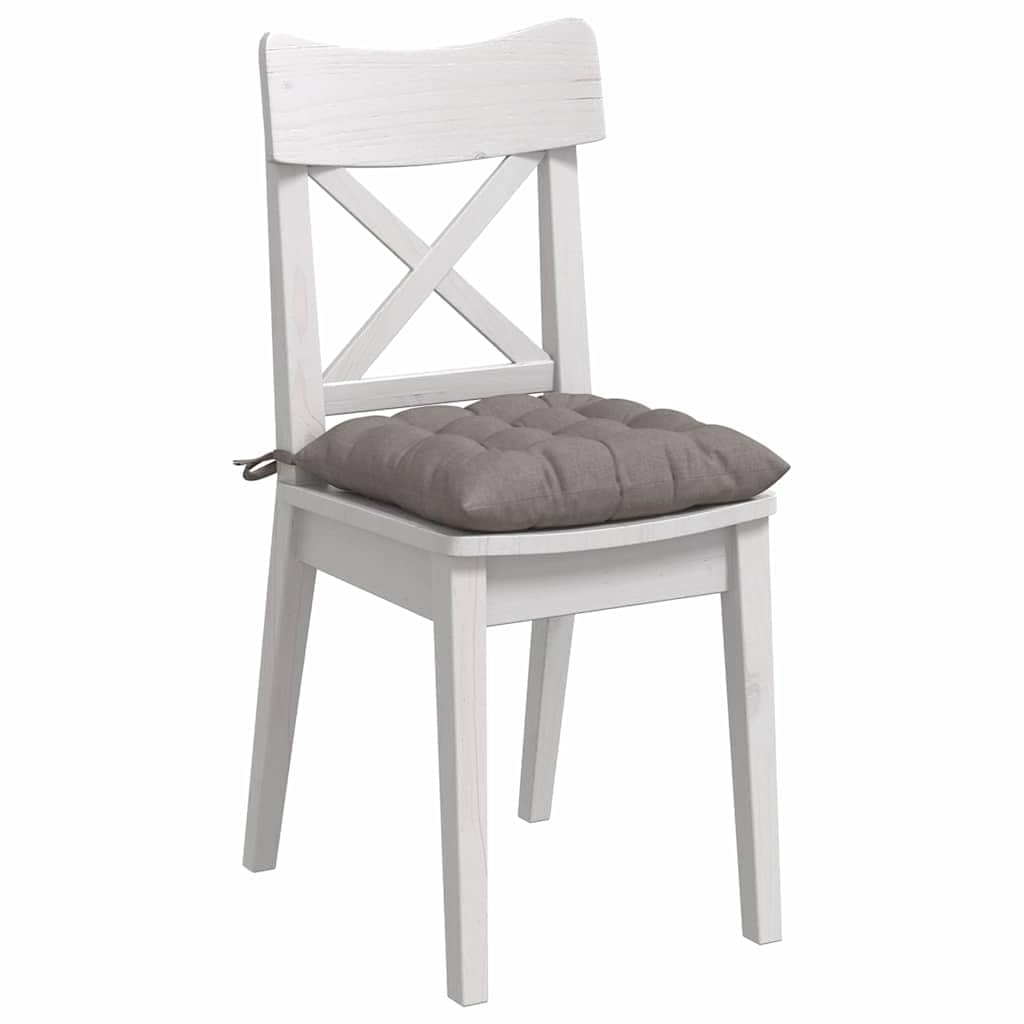 Hothingwell Poduszki do siedzenia 4 sztuki tkanina taupe 40 x 40 x 6 cm