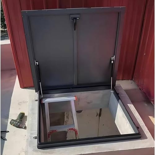 Escotilla de acceso al techo de 60x60 cm con claraboya metálica antirrobo