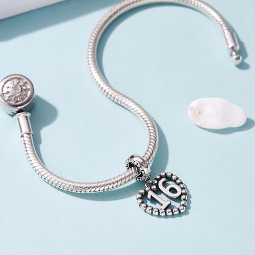 Image of 925 Sterling Silver Number Charm fits Pandora, Gift for Women