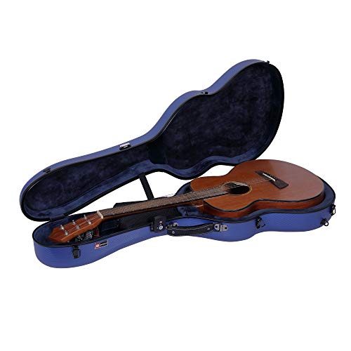 Image of Crossrock Poly Carbon OM /000 Guitar Case, Anti-scratch Flight Case in Blue (CRF4000OMBL)