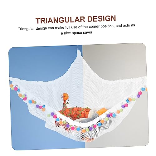 VOSAREA 1 Conjunto De Organizador De Armazenamento Para Crianças Rede De Canto Para Brinquedos Rede
