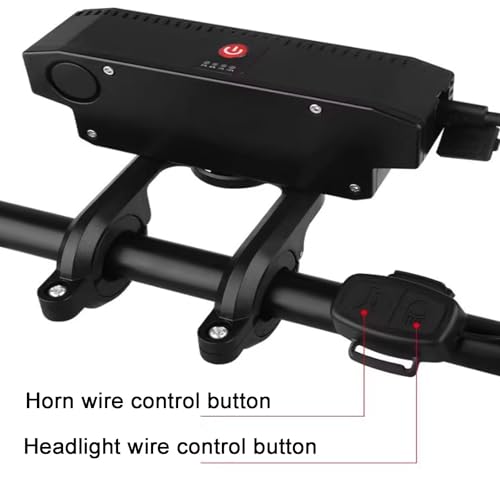 Timbre para bicicleta con bocina súper fuerte y luz frontal de seguridad 5
