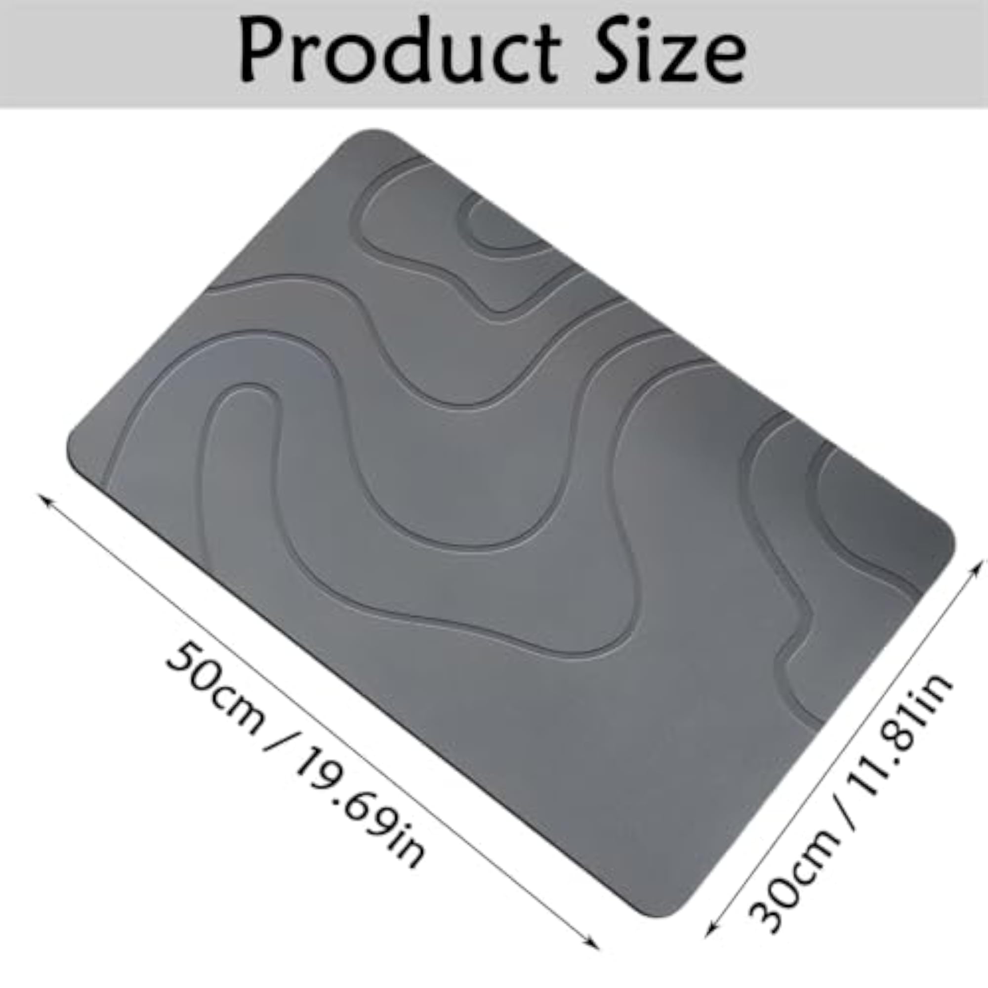 Diatomaceous Earth Stone Bath Mat, Quick Dry