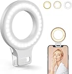 Clip sur la lumière du anneau, Kimwood Remboursé 60 LED Luminaire de sonnerie de Selfie pour téléphone, ordinateur portable, tablette (3 Modèles, 5 Niveau Luminosité)