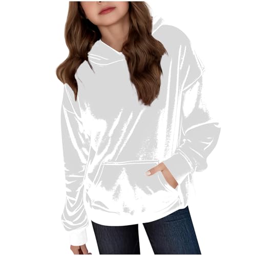 Wkishenl Hoodies for Teen Girls Trendy Youth Long Sleeve Velvet Cute Oversized Sweatshirts Tween Tops Winter Preppy Clothes