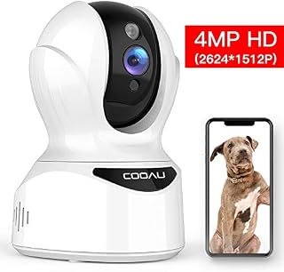 Pet Camera 4MP HD WiFi Home Security Camera, COOAU Dog Cameras, Wireless IP