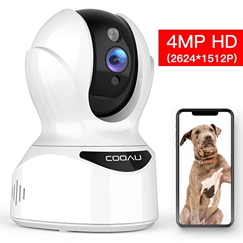 Pet Camera 4MP HD WiFi Home Security Camera, COOAU Dog Cameras, Wireless IP
