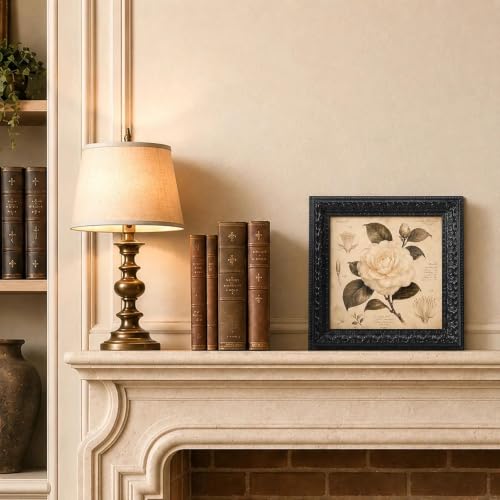 Image of VIOLABBEY 8x8 Picture Frame Antique Black, Vintage Photo Frame | Antique Ornate Frame, Square Frame for Wall or Tabletop Display, Classic Design for Home and Office Decor