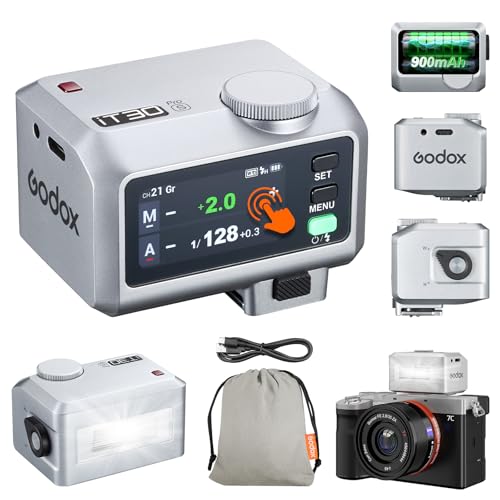Godox iT30 Pro S Mini TTL Flash for Sony Cameras Godox iT30Pro S- Wireless Master & Receiver 2.4G Wireless Touchscreen, GN15, 1/8000s HSS Speedlite, Built-in Diffuser and Lithium Battery