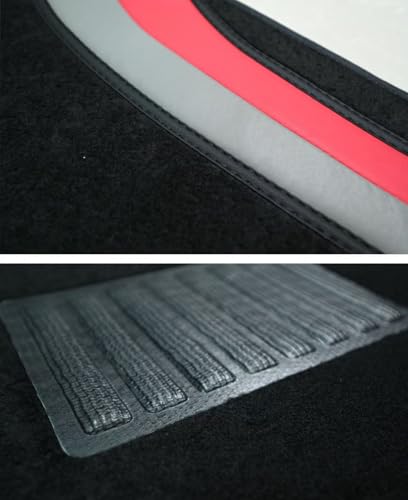 Tapis antidèrapant pour Amarok II 2022-2026 avec moquette rouge - 6