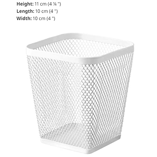 Image of IKEA DRONJONS Metal Mesh Container Storage for All Types of Smaller Items Like Pens, Hair Bands, Make-Up and Hobby Accessories, White