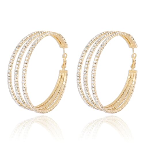 Boucles d'oreilles créoles en or légères pour sublimer un visage féminin sans douleur