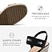 DREAM PAIRS Womens Open Toe Espadrilles Dressy Platform Sandals Slip on Elastic Ankle Strap Wedges Sandals SDPW222W Black Size 8.5