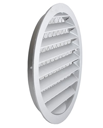 Grille d'aération ronde en aluminium avec filet anti-insectes. Grille en aluminium.