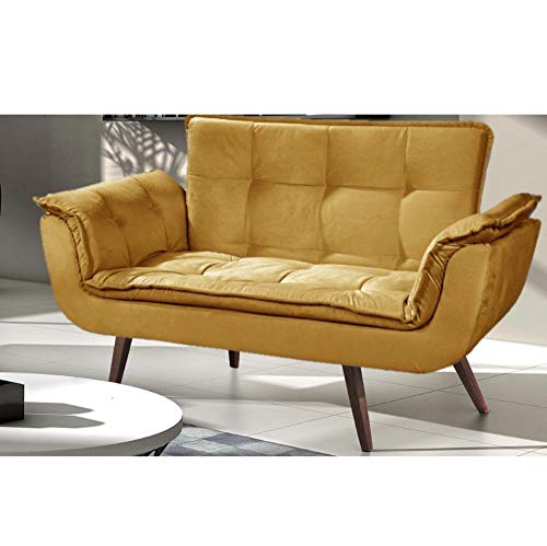 Poltrona Namoradeira Opalla Suede - Base palito