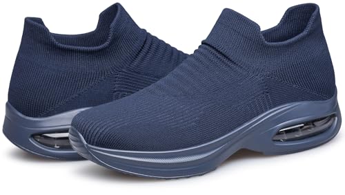 Image of vibdiv Men's Slip-On Walking Shoes Casual Sneakers Lightweight Breathable for Everyday Wear