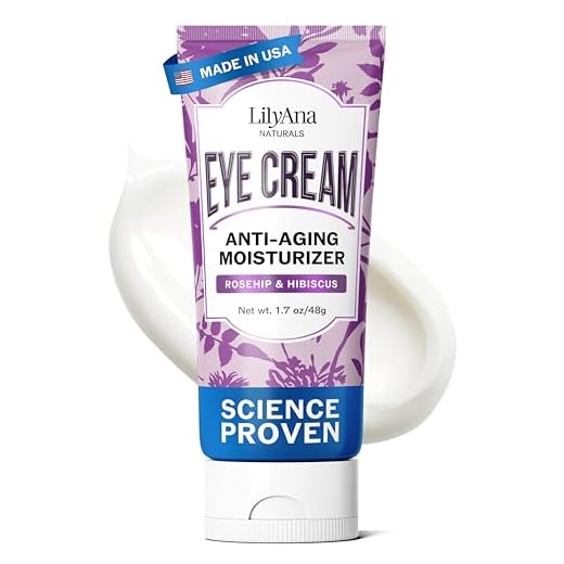 LilyAna Naturals Eye Cream - Eye Cream for Dark Circles and Puffiness, Under Eye Cream, Anti Aging Eye Bag Cream, Improve the look of Fine Lines and Wrinkles - Skin Care Products - 1.7 oz