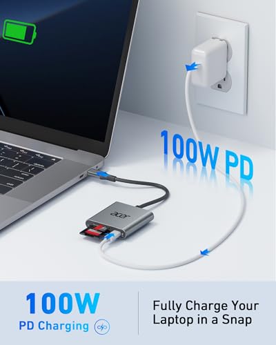 image for Acer SD 4.0 Card Reader, UHS-II Micro SD Reader USB C, Dual Slot Type 