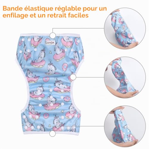 Luxja 2PCS Réutilisable Couches de Bain, Renard + Lion – vue 3