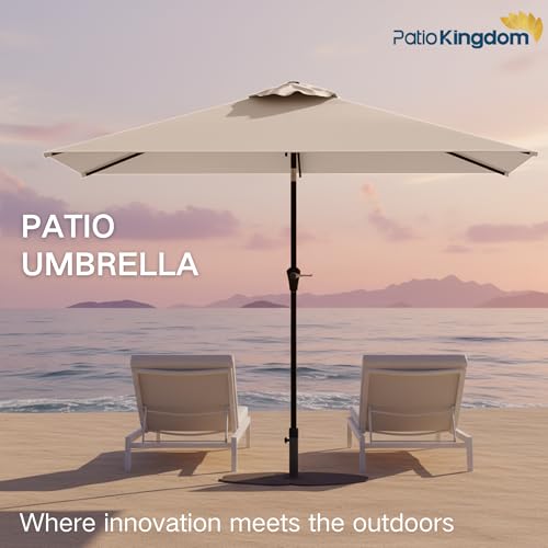 Patio Kingdom 6.5'x10' Rectangular Patio Outdoor Umbrella,Large Coverage with Push-Button Tilt & UV Protection,Sturdy Ribs for Deck,Lawn,Pool,Backyard by Patio Kingdom - Image 8