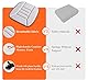 kingphenix Auto Sitzkissen mit 3,0 cm Komfort Memory Foam Sitzkissen für Auto und Bürostuhl - Hellgrau