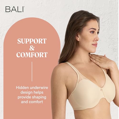 Image of Bali Women's Minimizer Bras for Women - Passion for Comfort Underwire Bras - Adjustable Support, Plus Size Women