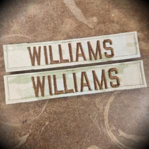 Custom 2 Piece USAF 3-Color OCP Name Tape with Hook Fastener