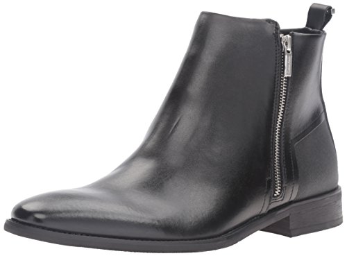 Calvin Klein Men's Raxton Leather Boot, Black, 9.5 M US