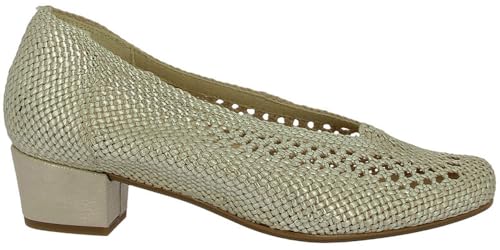 Doctor Cutillas Zapatos de Salon 81254 Trenzado de la Talla 40 en Color Platino