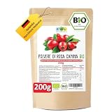 EWL Naturprodukte Polvere di rosa canina BIO 200 g, rosa canina in polvere di qualità alimentare cruda biologica, vegana