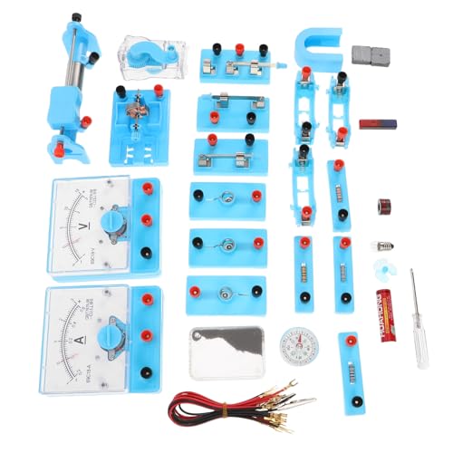 Alipis Caja de Experimentos de Física para Laboratorio Kit de Aprendizaje de Circuitos y Magnetismo Herramienta para Experimentos de Física Electricidad Estática y Kit de Electroimanes Pa