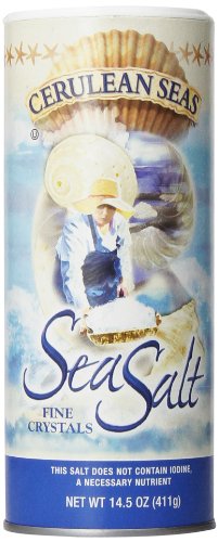 Cerulean Seas Fine Salt, 14.5 Ounce Boxes (Pack of 12)