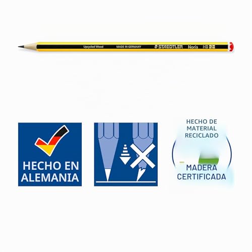 Miniatura 6 de STAEDTLER Noris 120 Lápices – HB, pack 10, hexagonal | Lápiz HB hexagonal resistente a la rotura para escritura diaria – fibras de madera reciclada – Art.-Nr. 120-2BK10D