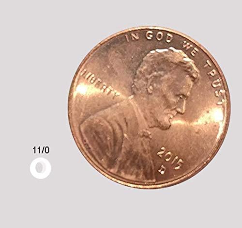 Miniatura 3 de Tamaño de las cuentas de semillas 110 50 gr  1.76 oz (rojo cereza Trasluscent)