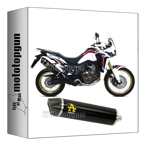 Silencieux Arrow alu noir pour remplacer le pot d'origine Africa Twin 1000