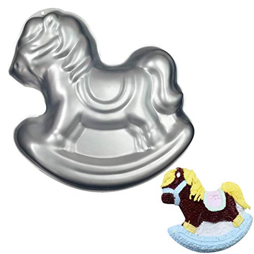 Image of Ulalaza Aluminum Cake Mold 3D Trojan Shape Baking Pan DIY Birthday Cake Mould Kitchen Supplies