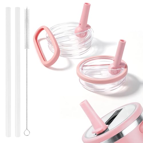 Image of 2 Pack Stanley Lid Replacement 40 oz, Leak Proof Lid for Stanley Quencher H2.0, Leakproof Spill Proof Flip Straw Tumbler Lids for Stanley Cup Accessories, BPA Free No Spill Lid