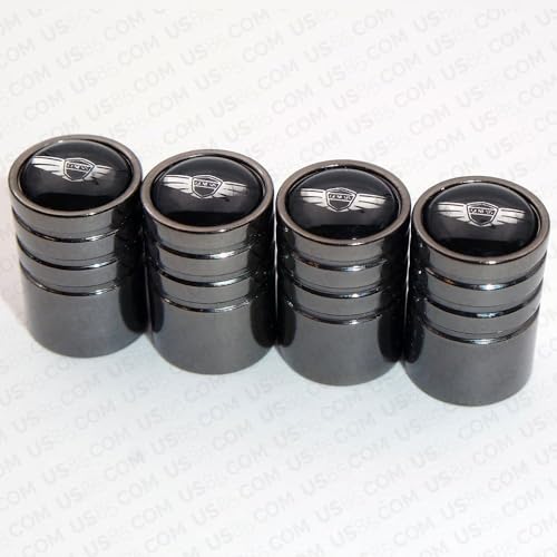 US85 Genesis Black Chrome Auto Car Wheel Tire Air Valve Caps Stem Cover by Generic - Image 3