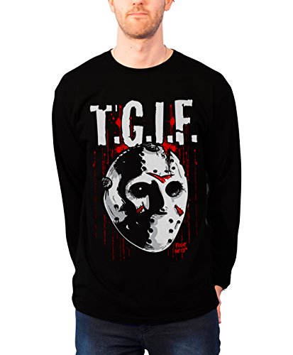 Friday the 13th T-shirt manches longues T.G.I.F. noir pour style streetwear d'horreur urbain
