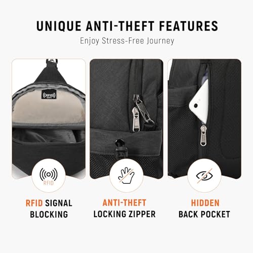 SKYSPER Sling Bag Anti-Theft Crossbody Bag RFID Travel Cross Body Shoulder Sling Backpack2